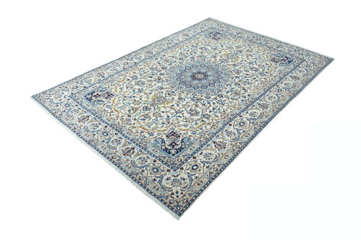 Tapis persan noué à la main Naïn 9La avec soie