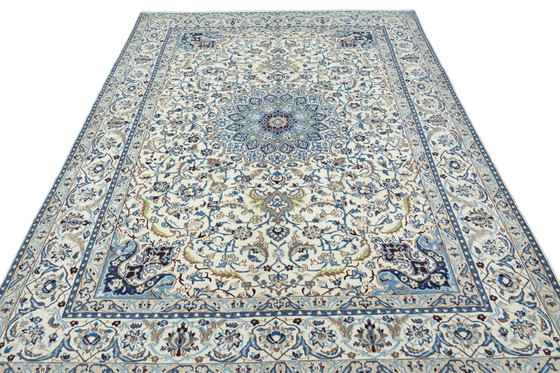 Image 1 of Tapis persan noué à la main Naïn 9La avec soie