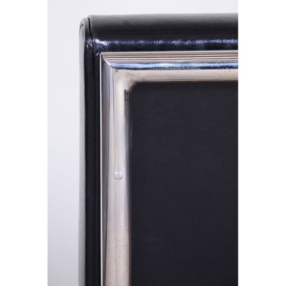 Image 1 of Fauteuil vintage en cuir noir, Tchécoslovaquie, années 1930