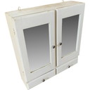 Armoire à pharmacie vintage en bois avec miroir