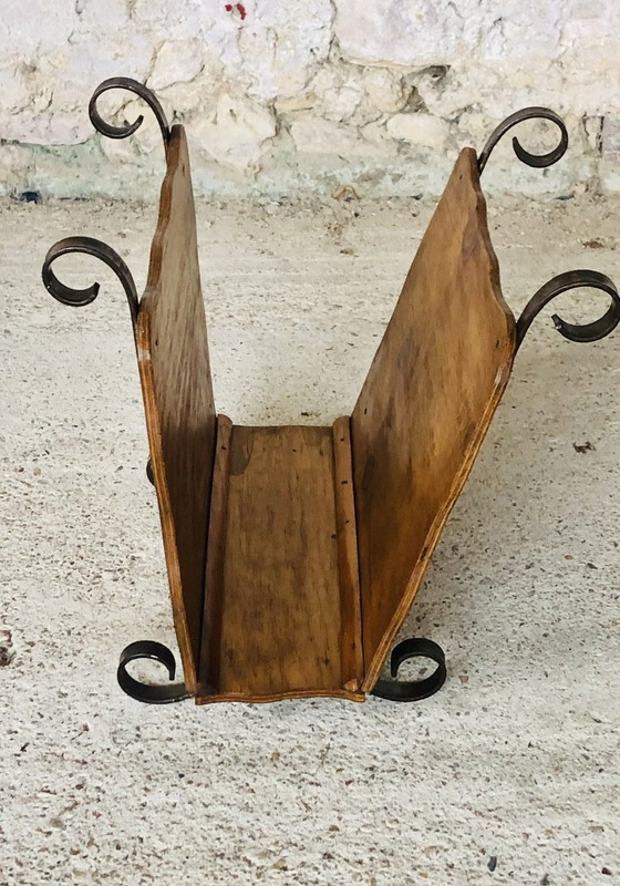 Image 1 of Porte-revues rustique vintage, 1950S