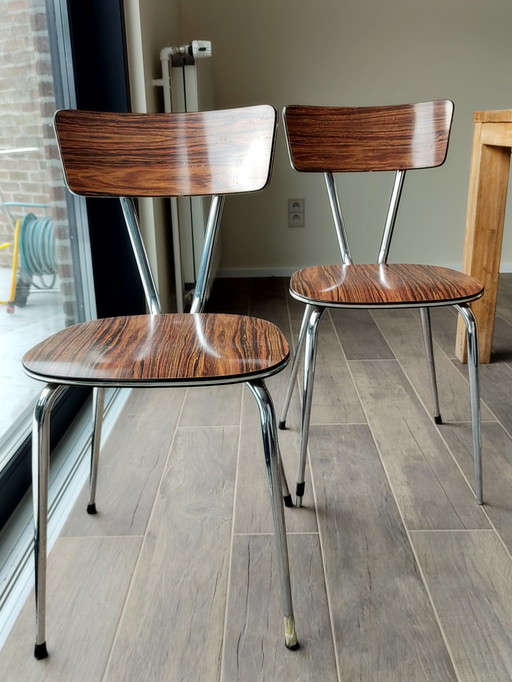 2 chaises de cuisine vintage des années 1960