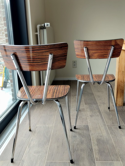 2 chaises de cuisine vintage des années 1960