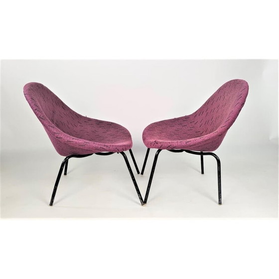 Image 1 of Paire de fauteuils vintage en coquillage de M. Navrátil, Tchécoslovaquie, années 1960