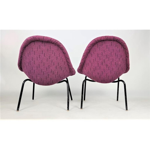 Paire de fauteuils vintage en coquillage de M. Navrátil, Tchécoslovaquie, années 1960