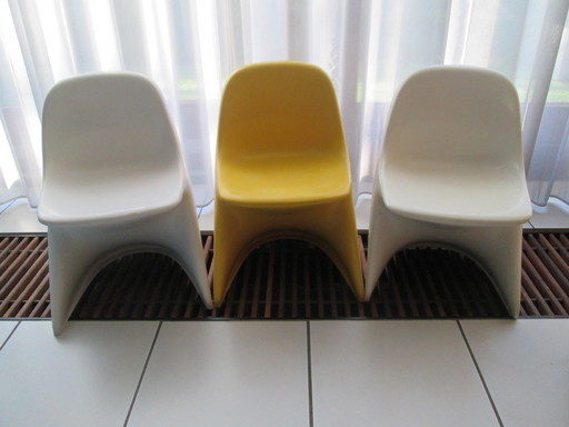 3x chaises d'enfant Casalino. 1970