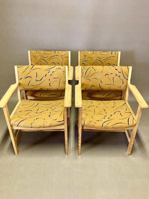 Suite De 4 Fauteuils Estampille Getama "Design Scandinave" 1960.