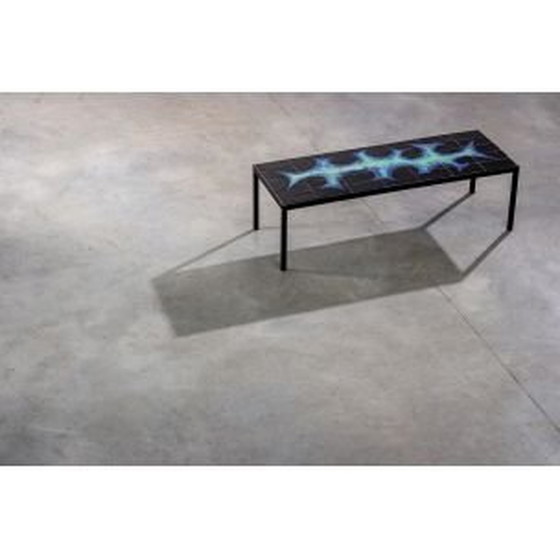 Image 1 of Table basse vintage en céramique avec motifs, Belgique 1950