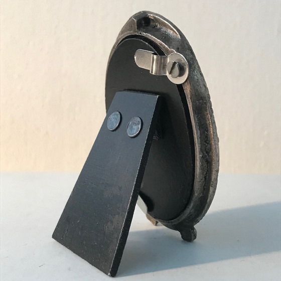 Image 1 of Cadre photo ovale argenté