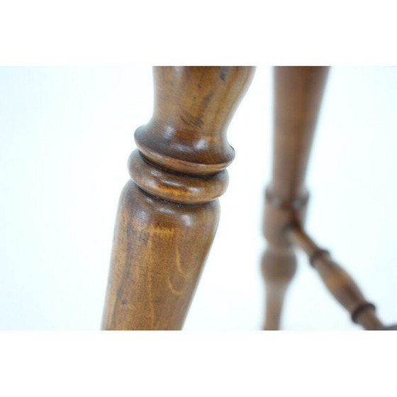 Image 1 of Tabouret vintage en bois, Tchécoslovaquie 1940s