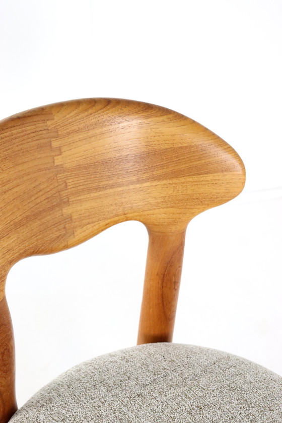 Image 1 of 6X Juul Kristensen Chaises Danoises Solides 'Them' Vintage