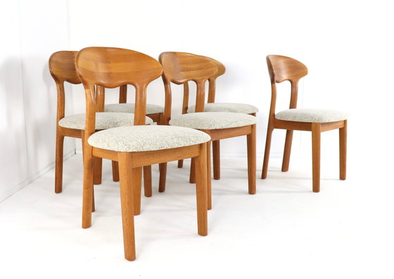 Image 1 of 6X Juul Kristensen Chaises Danoises Solides 'Them' Vintage