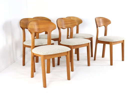 Image 1 of 6X Juul Kristensen Chaises Danoises Solides 'Them' Vintage