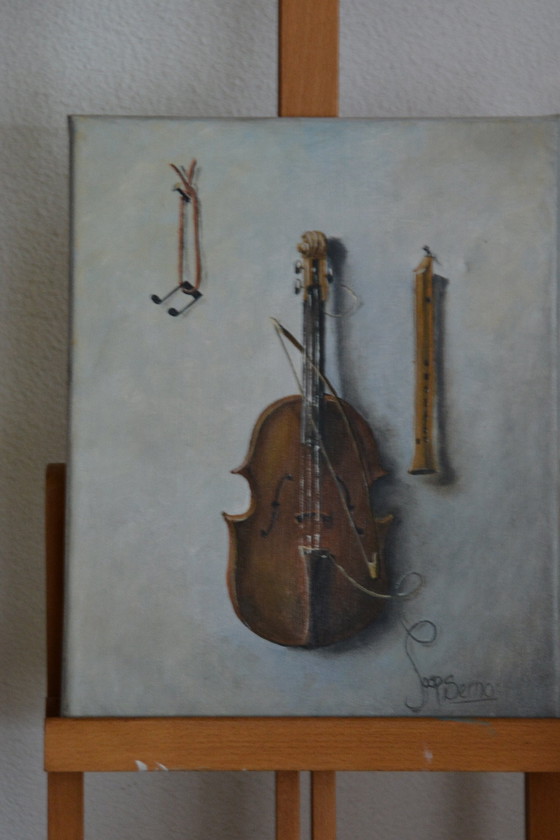 Image 1 of Peinture à l'huile de Joop Serno .  Signé .