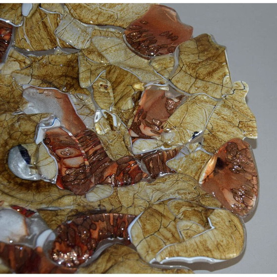 Image 1 of Bol en verre d'art vintage par Jozefina Krosno, Pologne 1980