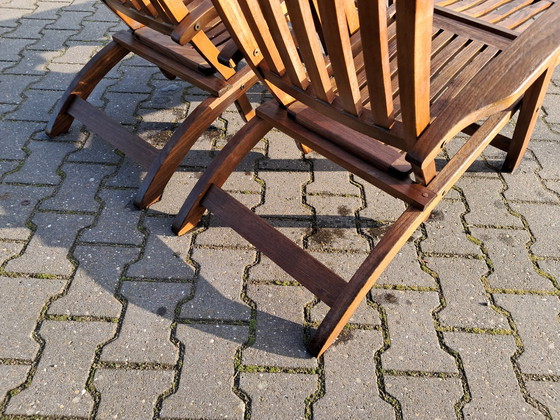 Image 1 of 2 chaises longues Skagerak en teck, pliables