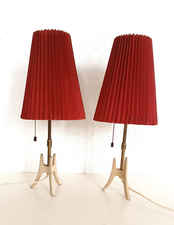 Image 1 of Deux lampes de chevet des années 50