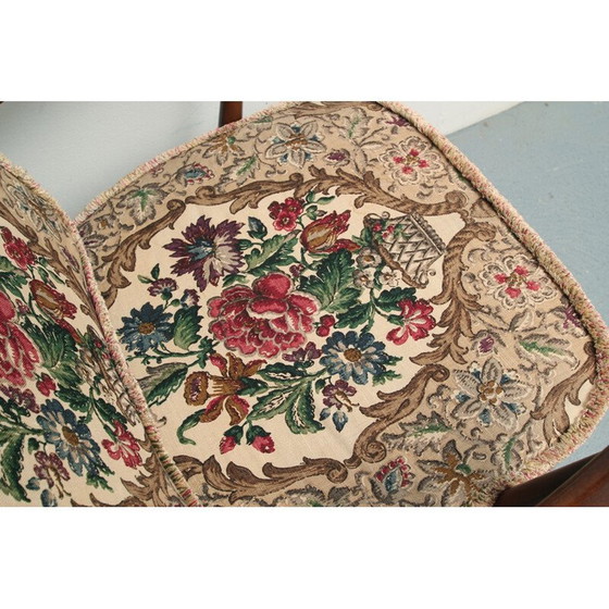 Image 1 of Fauteuil britannique vintage avec tissu floral par Luigi Ercolani pour Ercol, 1950s