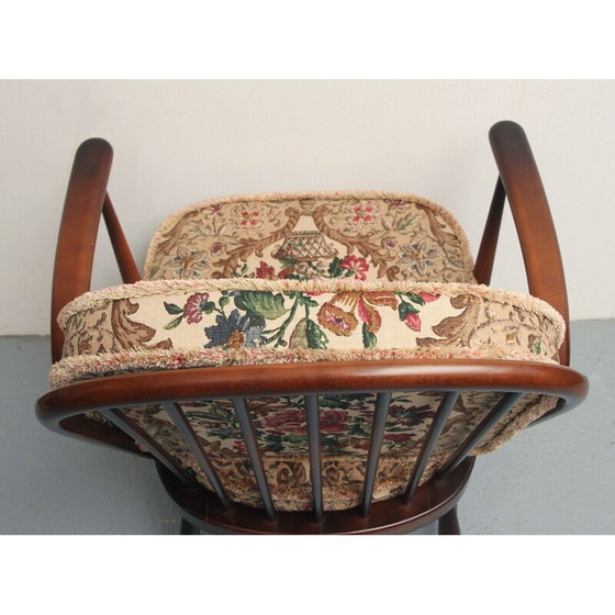 Image 1 of Fauteuil britannique vintage avec tissu floral par Luigi Ercolani pour Ercol, 1950s