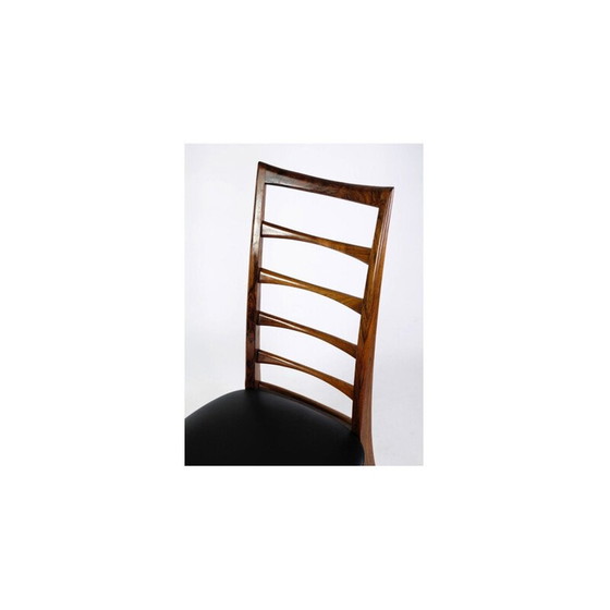 Image 1 of Ensemble de 4 chaises vintage en bois de rose à haut dossier de Niels Kofoed, années 1960