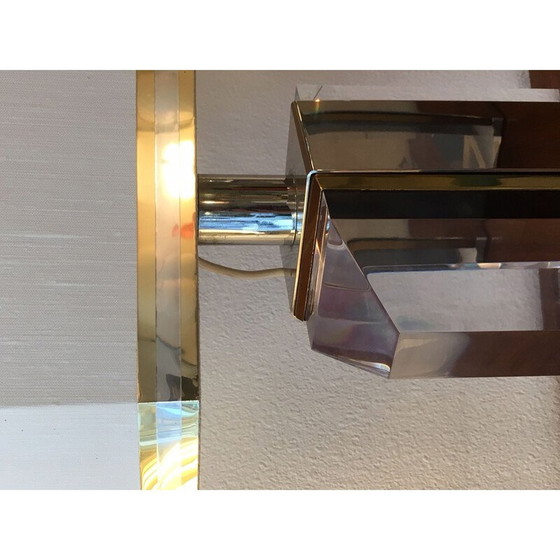 Image 1 of Paire de lampes vintage en plexiglas, chrome et laiton 1970