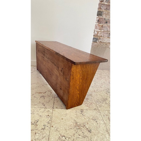 Image 1 of Etagère murale géométrique vintage en chêne massif