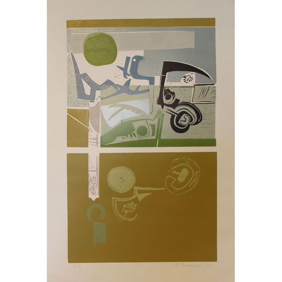 Image 1 of Ensemble de 6 peintures abstraites d'Ennio Tamburi, Italie 1966