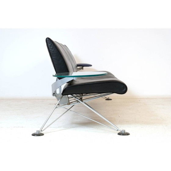 Image 1 of Canapé Wing 3 places en cuir vintage par Roy Fleetwood pour Vitra, 1990