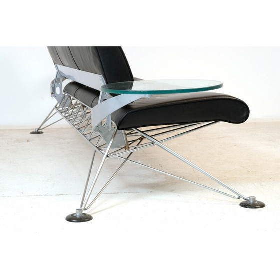 Image 1 of Canapé Wing 3 places en cuir vintage par Roy Fleetwood pour Vitra, 1990