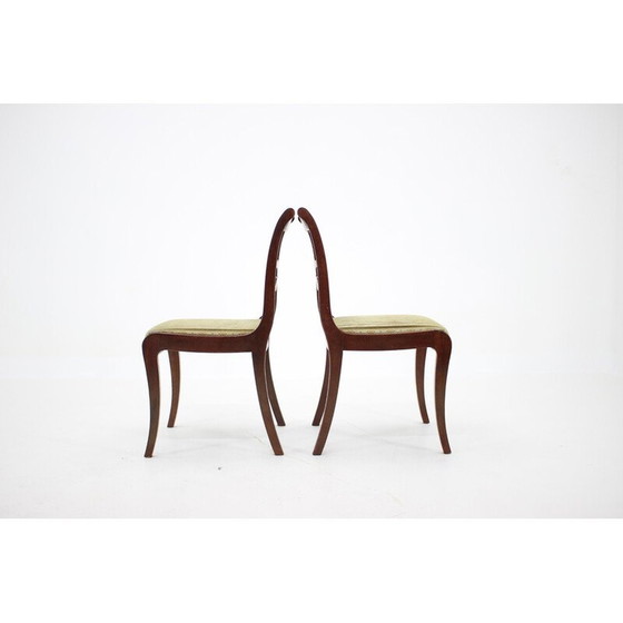 Image 1 of Ensemble de 4 chaises de salle à manger Art Déco, années 1940