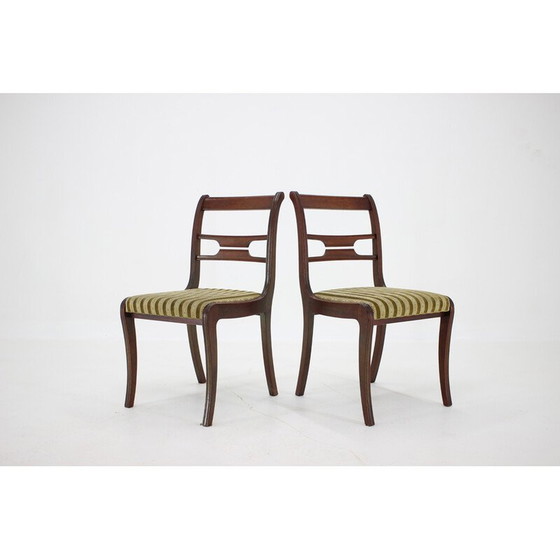 Image 1 of Ensemble de 4 chaises de salle à manger Art Déco, années 1940
