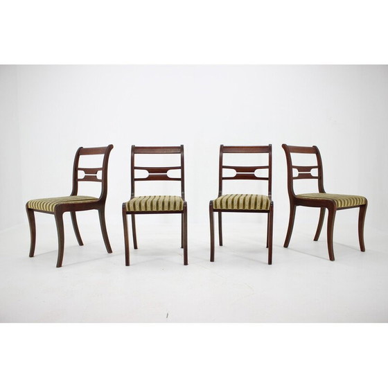 Image 1 of Ensemble de 4 chaises de salle à manger Art Déco, années 1940