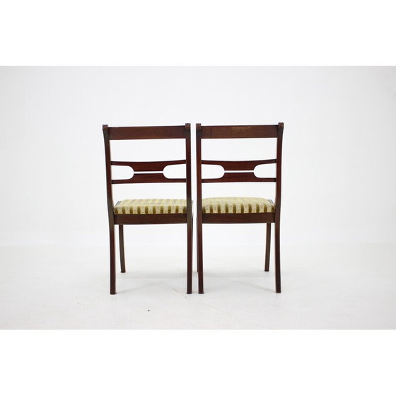 Image 1 of Ensemble de 4 chaises de salle à manger Art Déco, années 1940