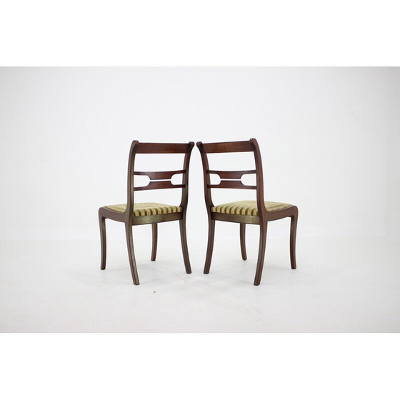 Image 1 of Ensemble de 4 chaises de salle à manger Art Déco, années 1940