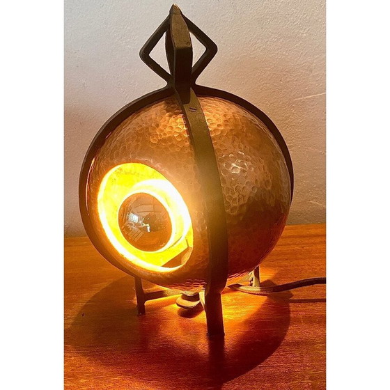 Image 1 of Paire de lampes en laiton Art déco vintage