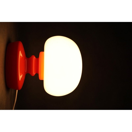 Image 1 of Lampe de table vintage à champignon en verre opalin par Stepan Tabery, Tchécoslovaquie 1970