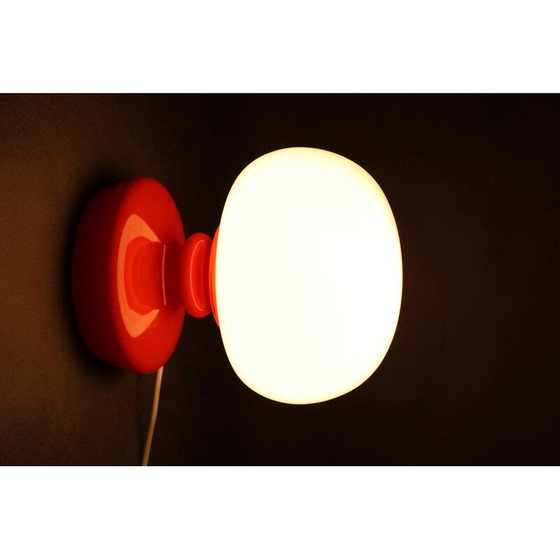 Image 1 of Lampe de table vintage à champignon en verre opalin par Stepan Tabery, Tchécoslovaquie 1970