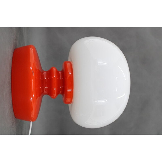 Image 1 of Lampe de table vintage à champignon en verre opalin par Stepan Tabery, Tchécoslovaquie 1970