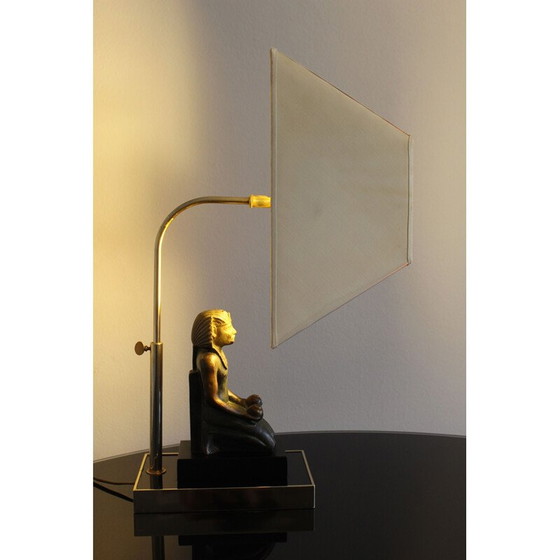 Image 1 of Lampe de table Pharaon Vintage Hollywood Regency 1970