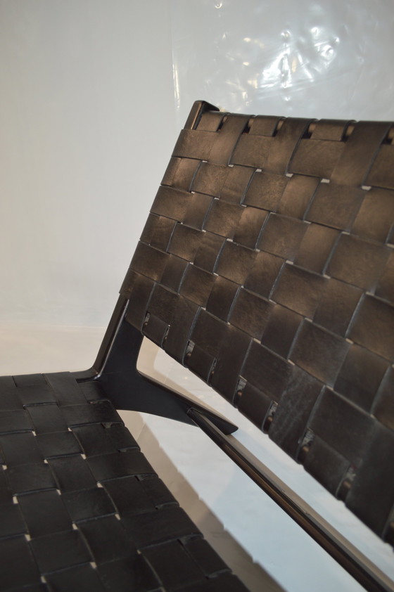 Image 1 of Chaise en cuir tressé Comme Chez Vous Arts