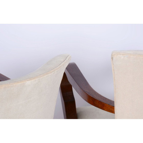 Image 1 of Paire de fauteuils Art Déco en hêtre par Jules Leleu, France 1930