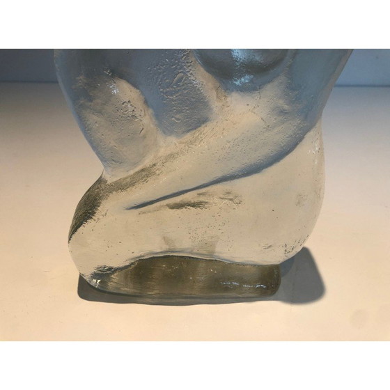 Image 1 of Sculpture vintage représentant une femme nue posant dans du verre, 1970