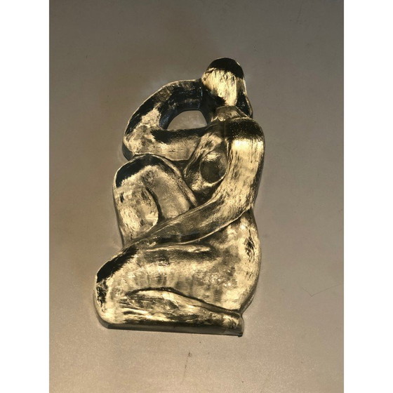 Image 1 of Sculpture vintage représentant une femme nue posant dans du verre, 1970