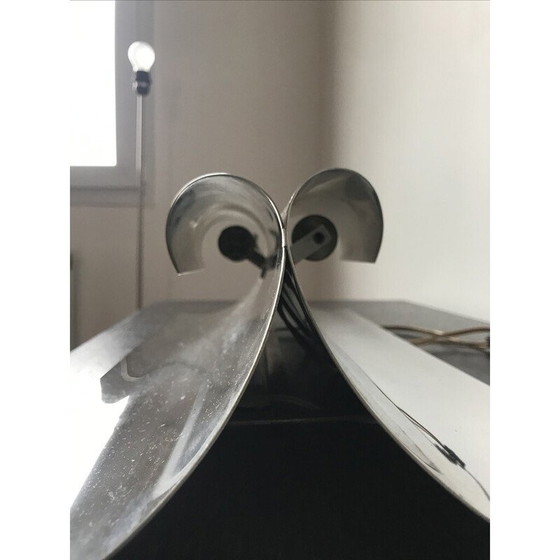 Image 1 of Applique vintage en acier inoxydable par Maison Charles, 1970