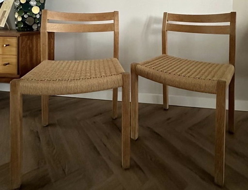 4x Jl Møller Chaises de salle à manger