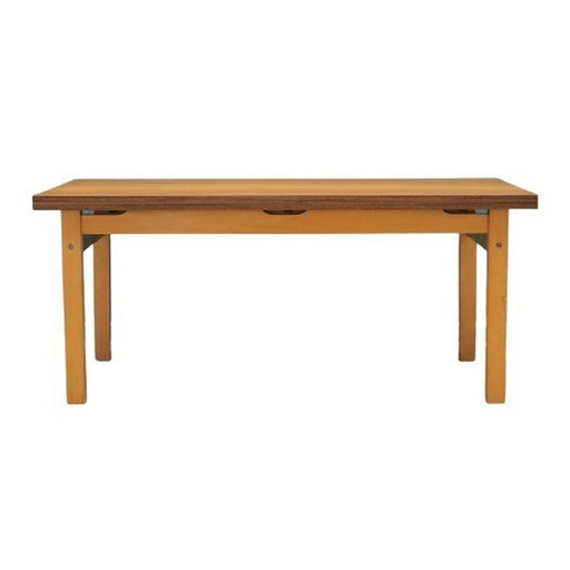 Table en hêtre, design danois, années 1980, fabricant : Ofm