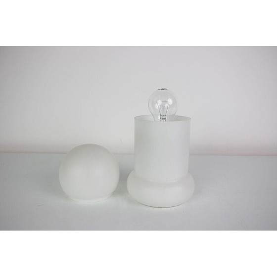 Image 1 of Lampe en verre vintage par Osvětlovací sklo Valašské Meziříčí, Tchécoslovaquie 1970.