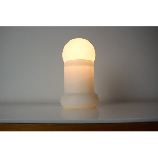 Lampe en verre vintage par Osvětlovací sklo Valašské Meziříčí, Tchécoslovaquie 1970.