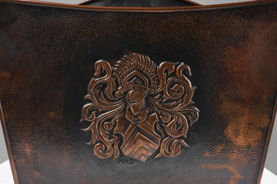 Image 1 of Porte-revues Mid Century en cuivre martelé, France, 1890S