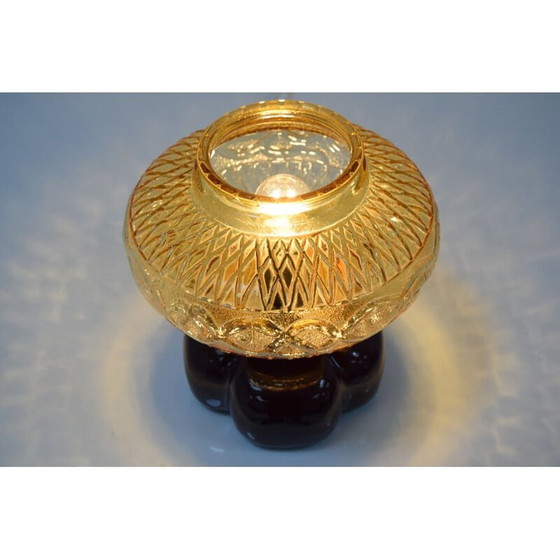 Image 1 of Lampe de table vintage en céramique et verre, Tchécoslovaquie 1960